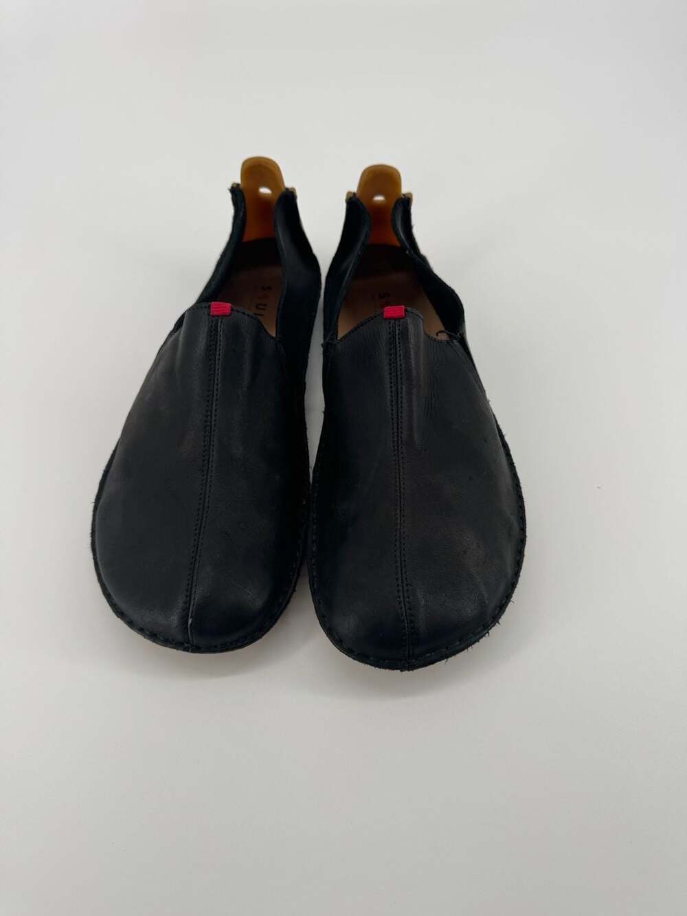 Vivobarefoot Ababa Black Leather Slip On Shoes Men's EUR 45M